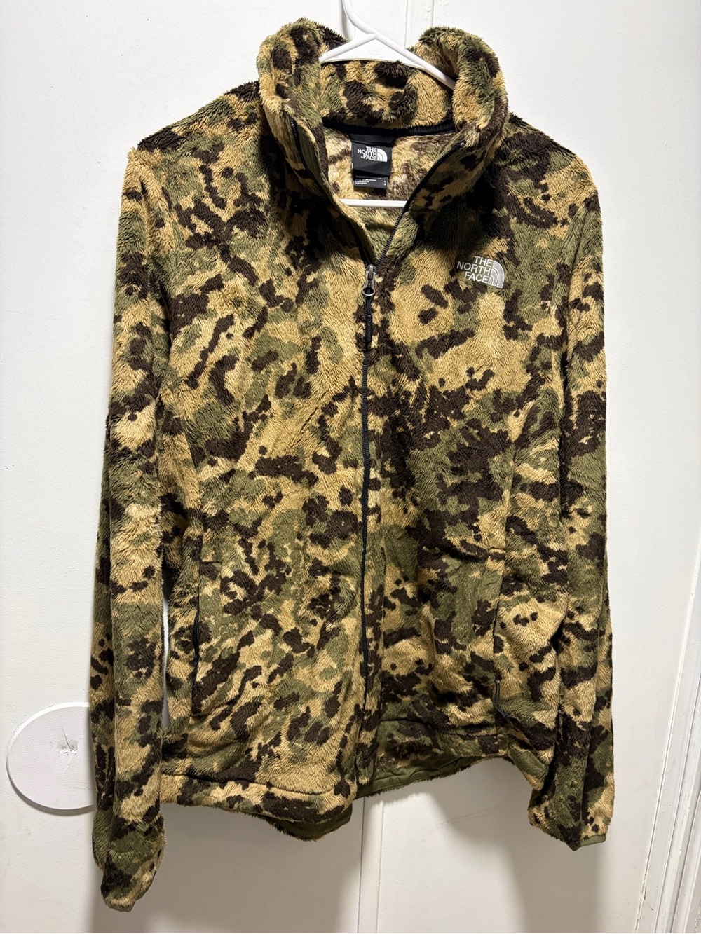 The North Face Olive Camo Sherpa Jacket